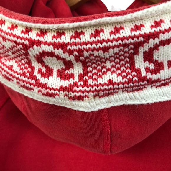 Lululemon Athletica Canada Scuba Hoodie Size 8 Red White Jacket Rare HTF - Picture 6 of 11